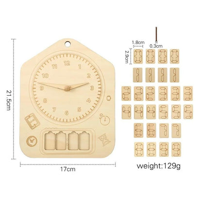 Woody Buddy Toys Woody Buddy - Learning Clock - Natural