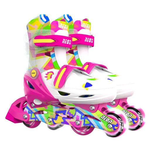 Neon Combo Skates (3-6) - Pink Yellow