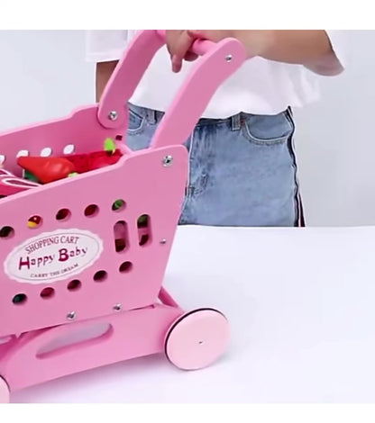 بيكابو وودي بادي - عربة سوبر ماركت - وردي