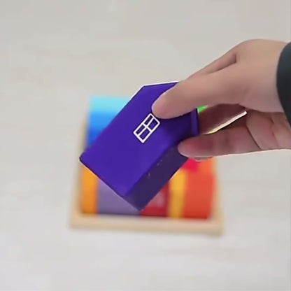 Pikkaboo Woody Buddy - Rainbow Houses