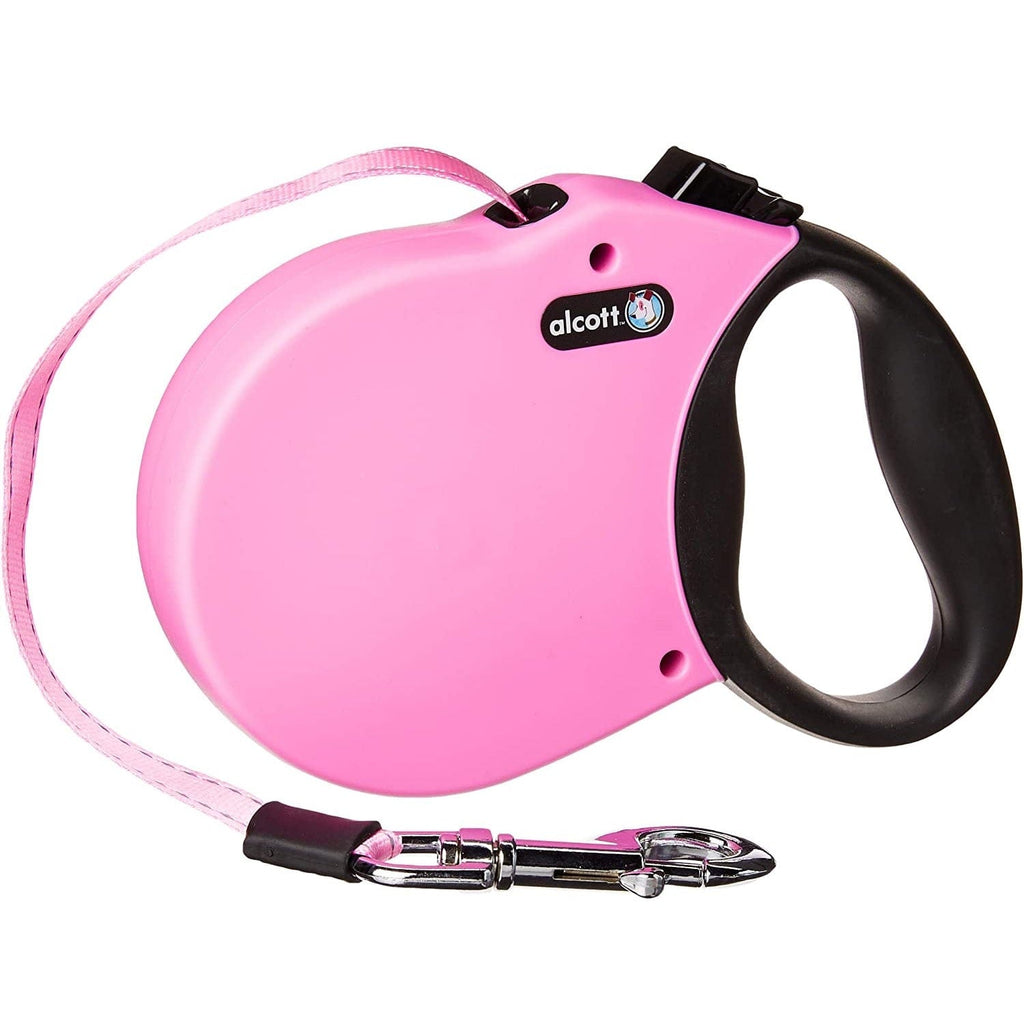 Alcott Pet Supplies Adventure Retractable Leash, 5m - Large - Pink