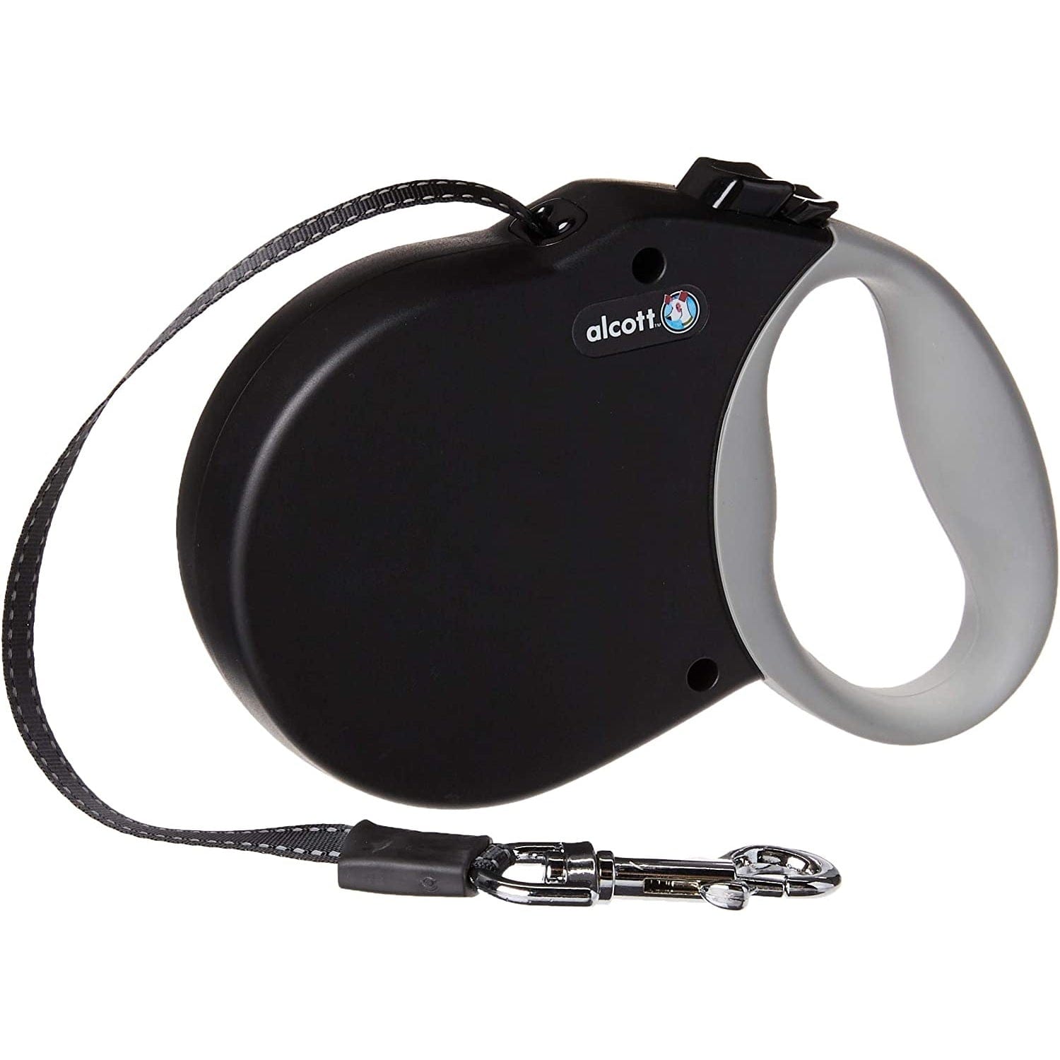 Alcott Pet Supplies Adventure Retractable Leash, 5m - Small - Black