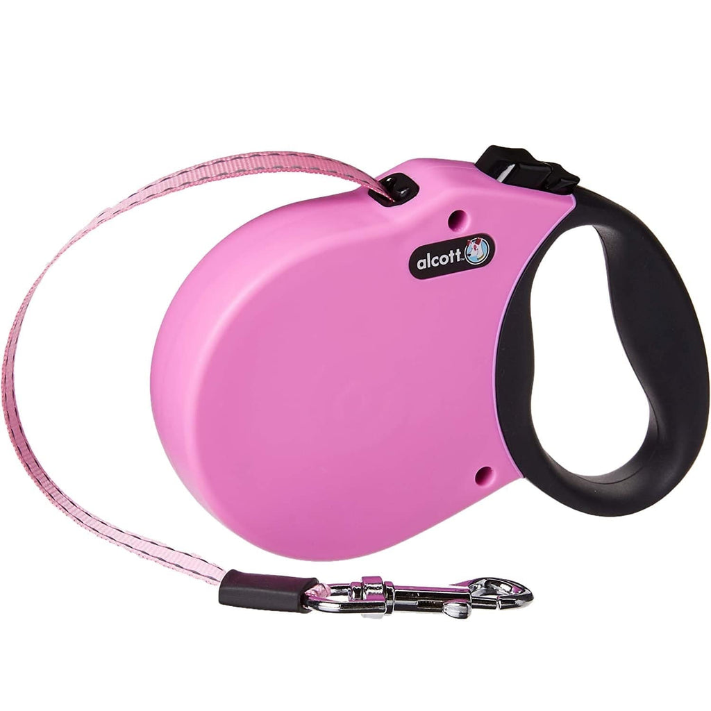 Alcott Pet Supplies Adventure Retractable Leash, 5m - Small - Pink
