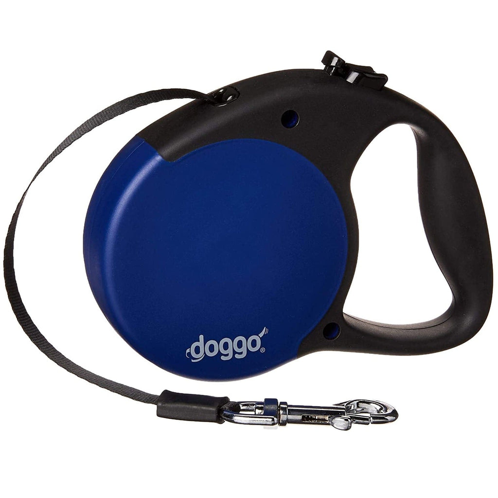Alcott Pet Supplies Doggo Everyday Retractable Leash 4m, Small, Blue