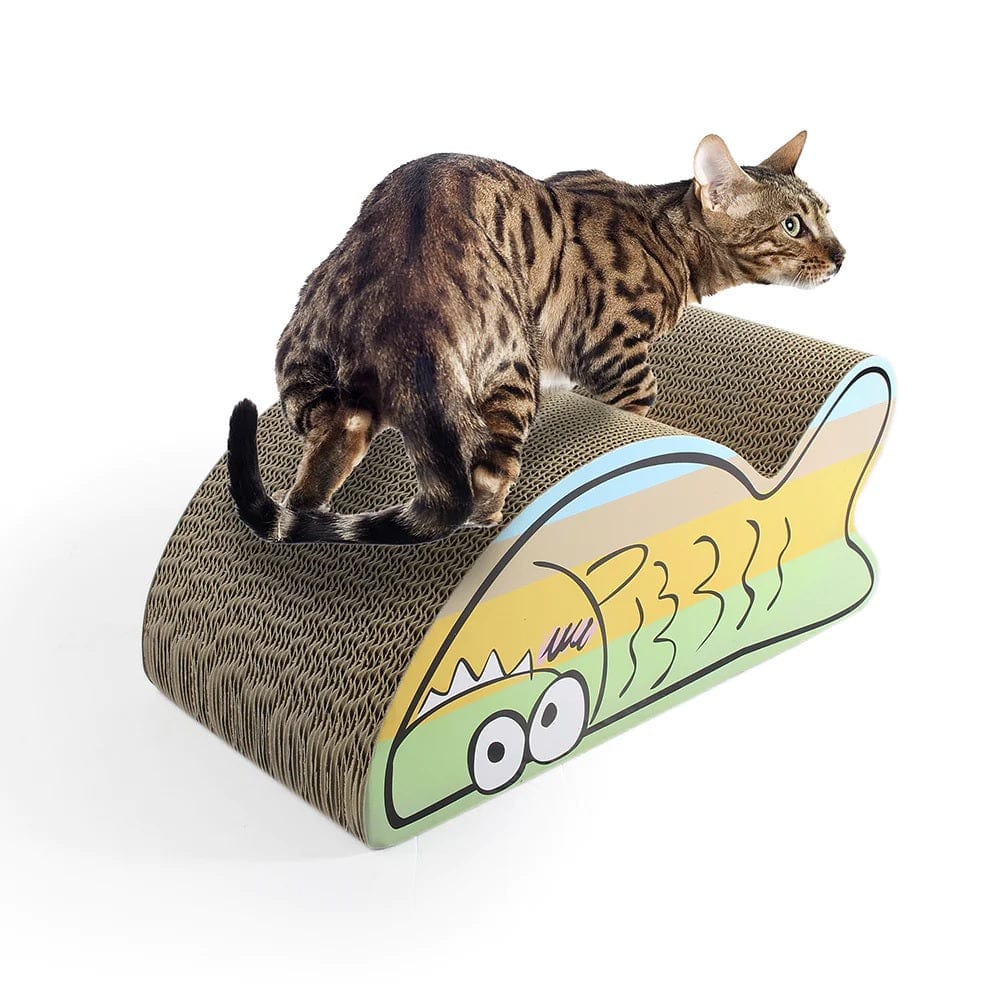 All For Paws Pet Supplies Catoon Belly Rubbing Fish Scratcher