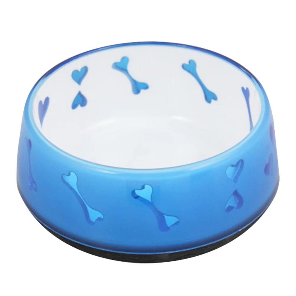 All For Paws Pet Supplies Dog Love Bowl - Blue / Medium