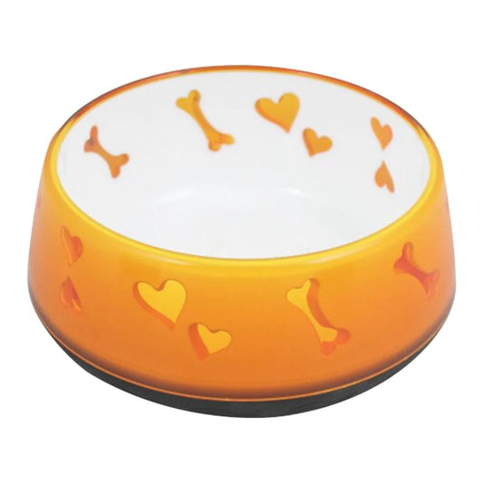 All For Paws Pet Supplies Dog Love Bowl - Orange / Medium