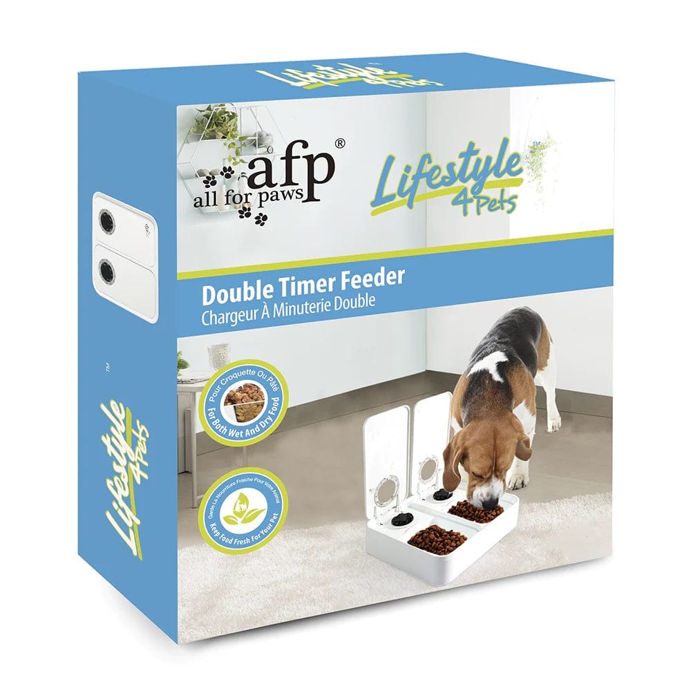 All For Paws Pet Supplies Double Timer Feeder