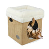 All For Paws Pet Supplies Lambswool 2 in 1 Cat Castle - Tan