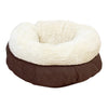 All For Paws Pet Supplies Lambswool Donut Cat Bed - Brown