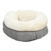 All For Paws Pet Supplies Lambswool Donut Cat Bed - Grey