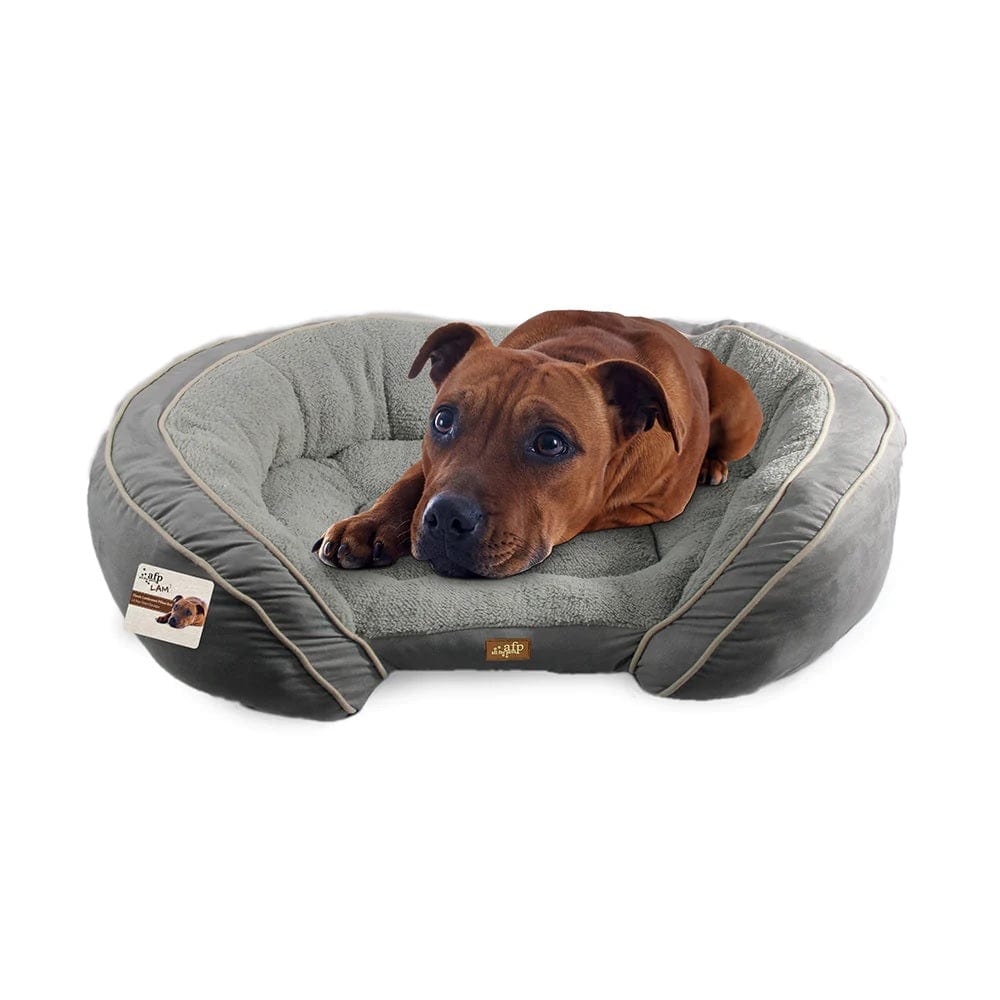 All For Paws Pet Supplies Luxury Lounge Bed - Large/Grey