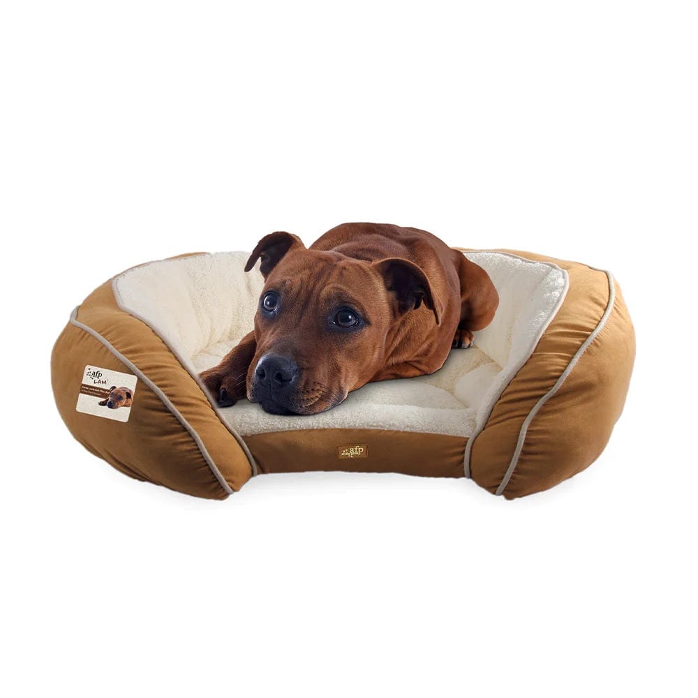 All For Paws Pet Supplies Luxury Lounge Bed - Large/Tan