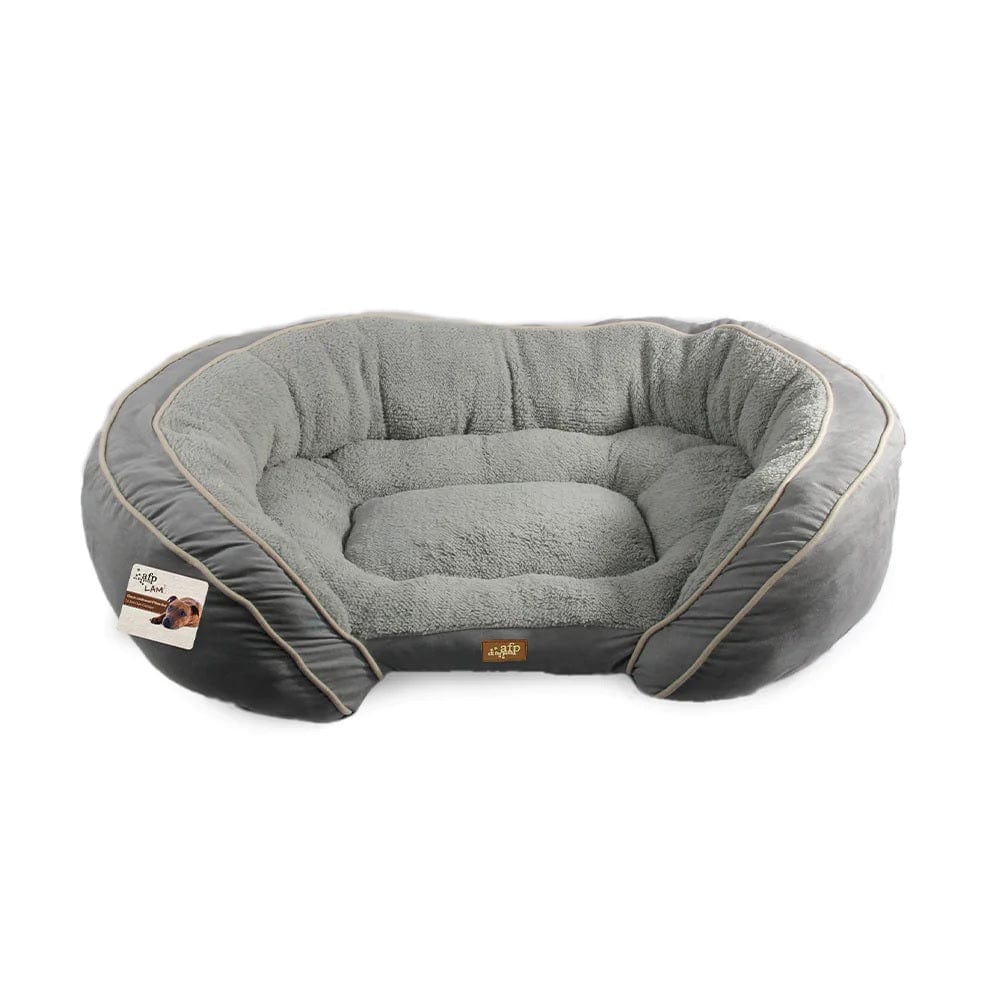 All For Paws Pet Supplies Luxury Lounge Bed - Medium/Grey