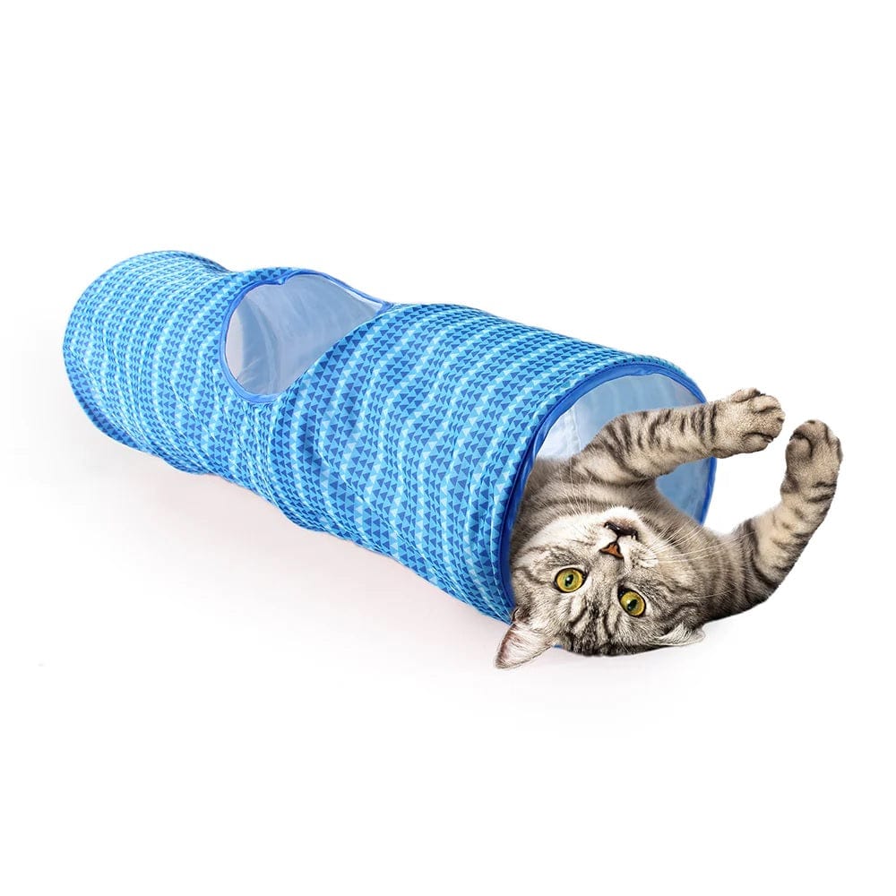 All For Paws Pet Supplies Modern Cat Tunnel - Blue