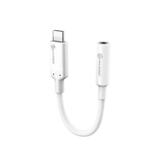 Alogic Electronics Alogic 10cm Elements Pro USB-C to 3.5mm Audio Adapter - White