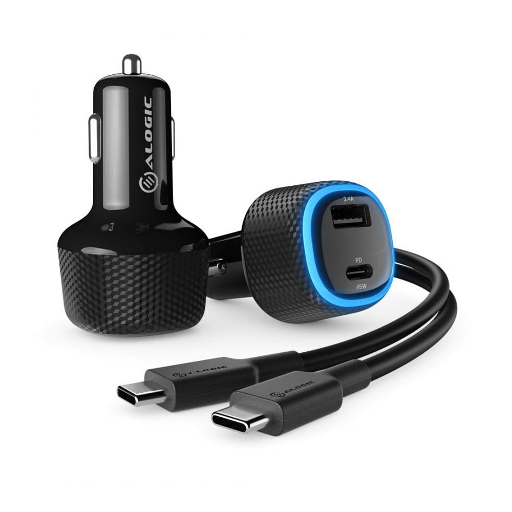 Alogic Electronics Alogic Rapid 2 Port USB-C & USB-A Laptop & Phone Car Charger - 45W