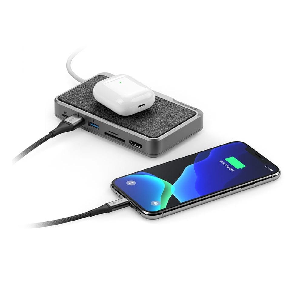 Alogic Electronics Alogic USB-C Dock UNI with Power Delivery, Power Bank + Wireless Charger - Space Grey