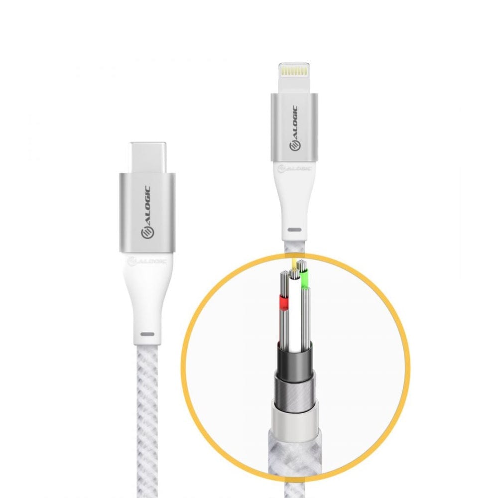 Alogic Electronics Alogic USB-C to Lightning Cable - 1.5m - Silver