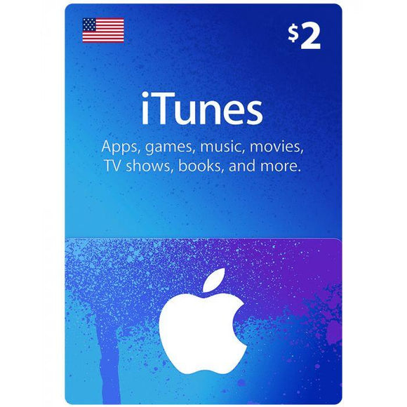 Apple Gift Cards iTunes Gift Card $2 (US)