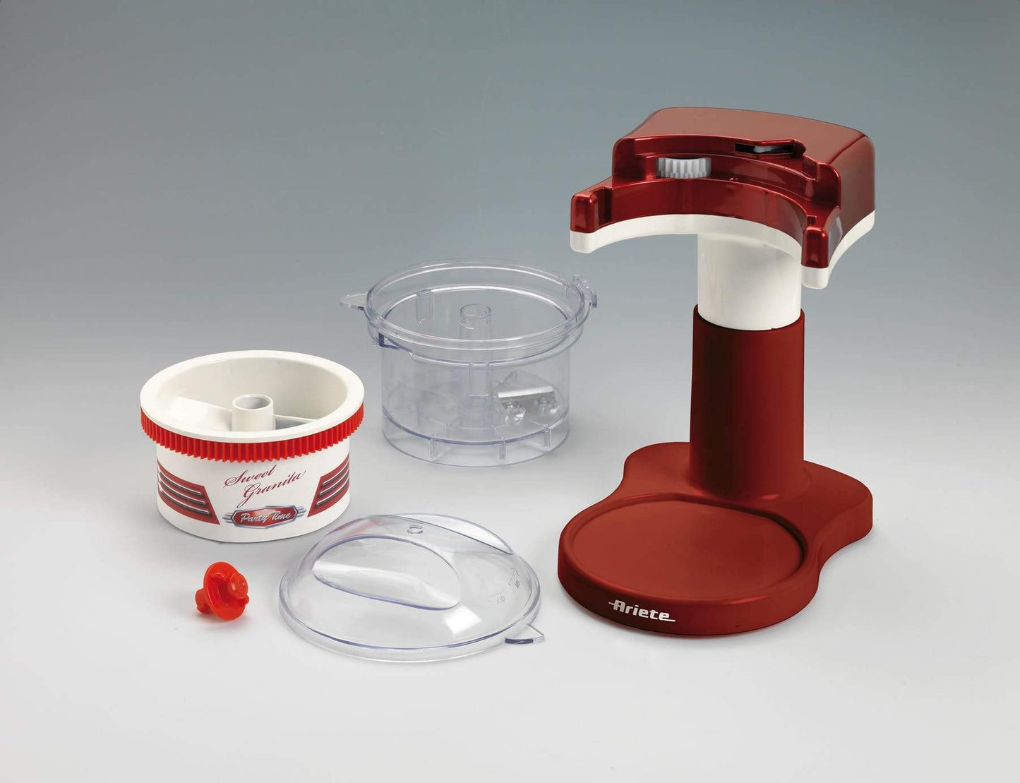 ARIETE Home & Kitchen ARIETE PARTY TIME GRANITA MAKER, RED 0078