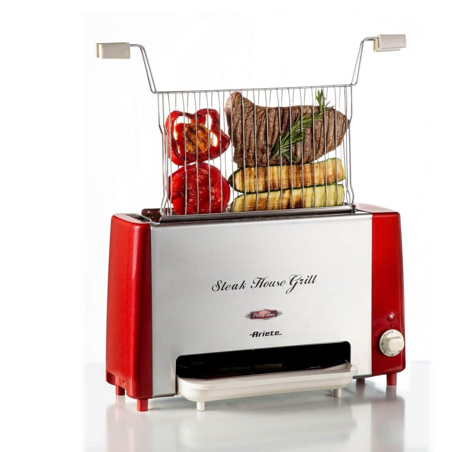 Ariete Home & Kitchen Ariete Party Time Steak House Grill Red 0730