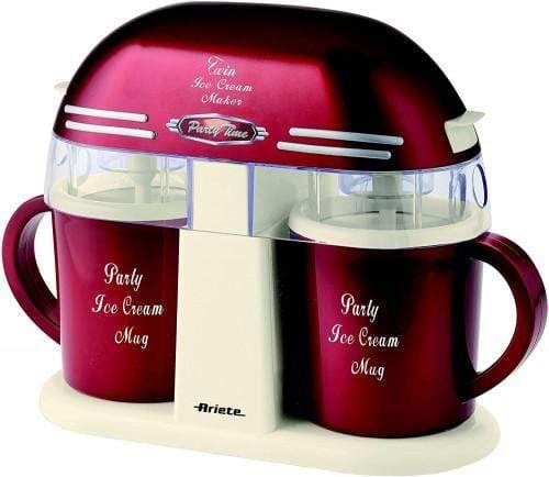ARIETE Home & Kitchen ARIETE PARTY TIME TWIN ICE CREAM MAKER RED 0631