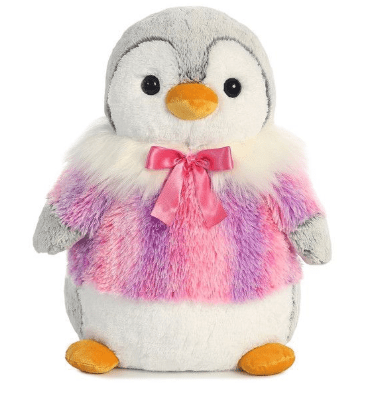 Aurora Toy Pompom Penguin Panache Pink 16In