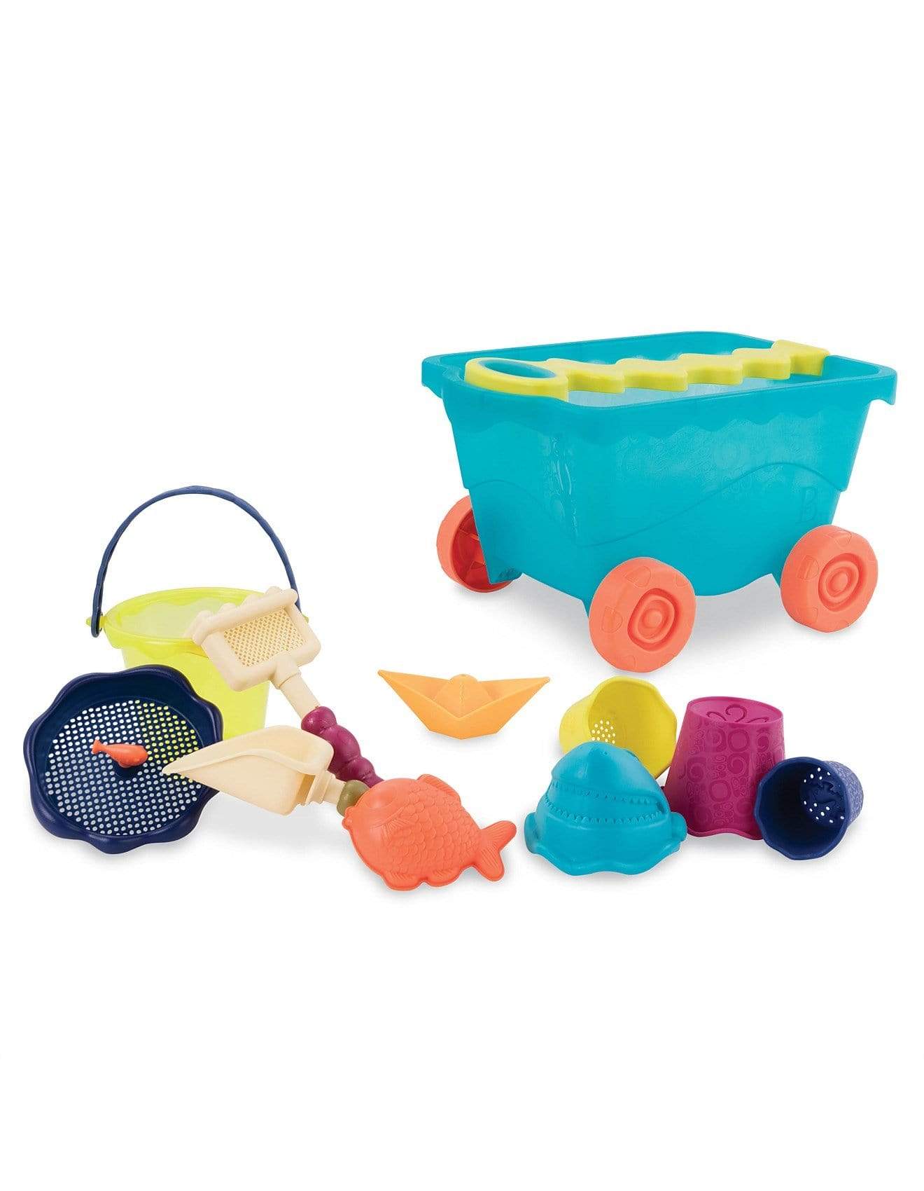 B.Toys Babies B.Toys B.Travel Beach Wagon, Translucent Sea