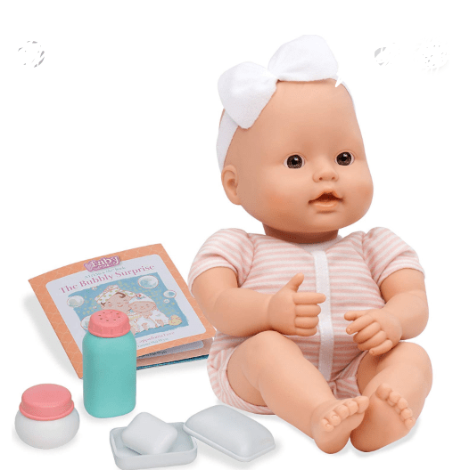Baby sweetheart Toys BATH TIME, 12" BABY W/ BOOK