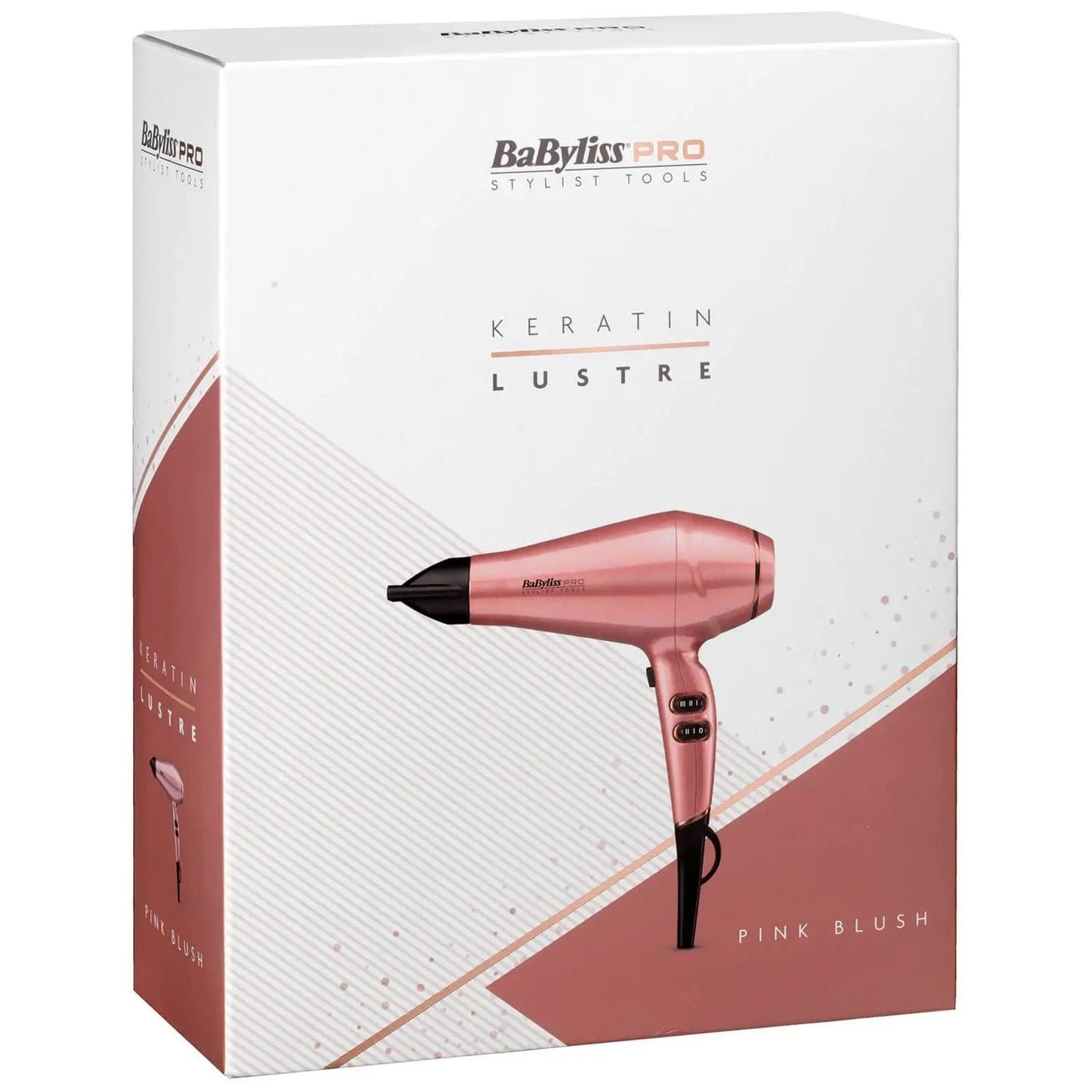 BaByliss Beauty BaByliss PRO Keratin Lustre Hair Dryer - Pink Blush