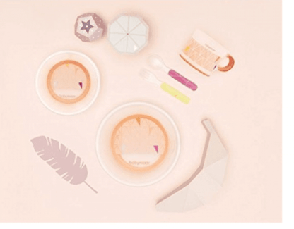 Anti-slip feeding set Peach