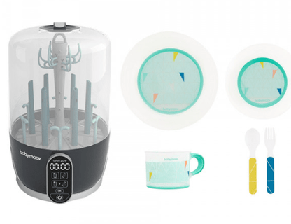Babymoov - Turbo Pure Sterilizer Dryer + Azur Feeding Set