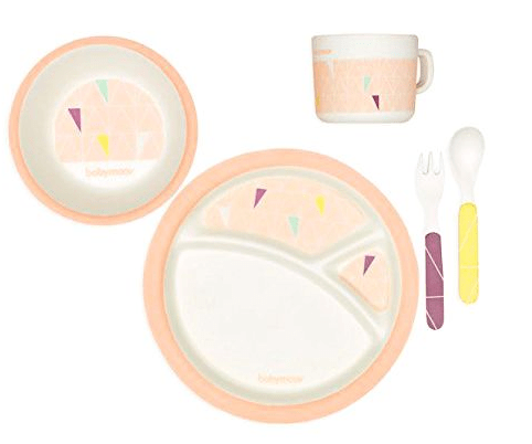 BabyMoov Babies Bamboo dinnerware set Peach