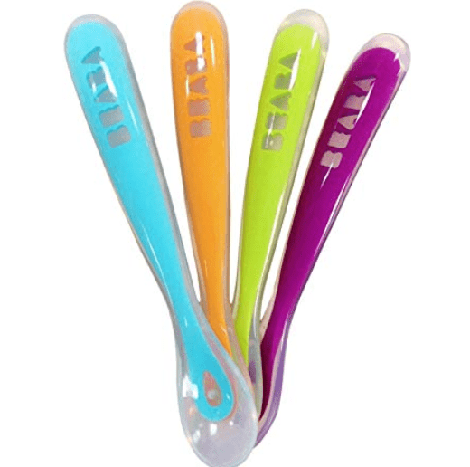 BabyMoov Babies Set of 5 silicon spoons 1st age multicolor