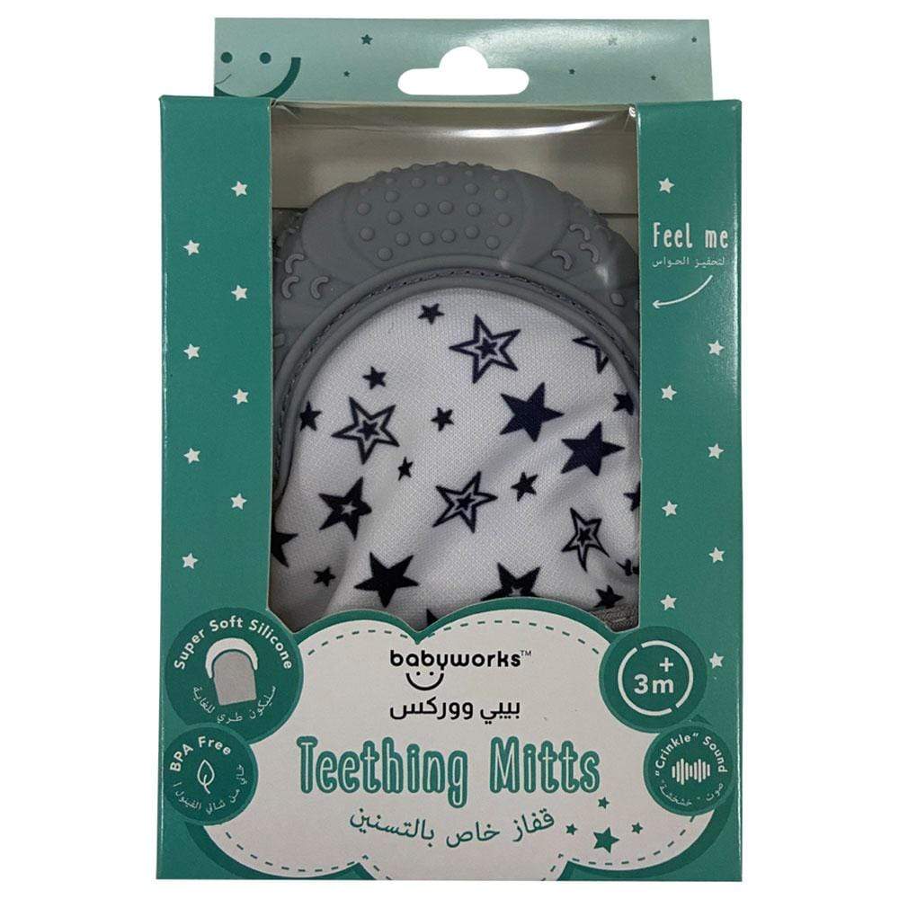 Babyworks Babies Baby works - Bibibaby Teething Mitts - Grey