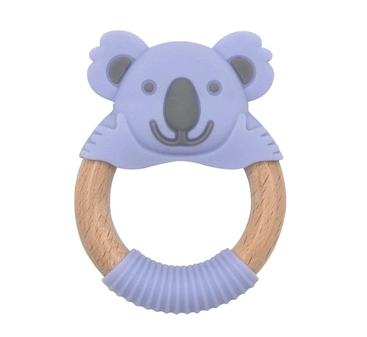 Babyworks Babies Baby works - Bibibaby Teething Ring - Kira Koala - Violet And Grey