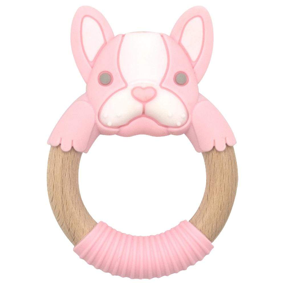 Babyworks Babies Babyworks - Bibibaby Teething Ring - Frankie Frenchie -Pink And White