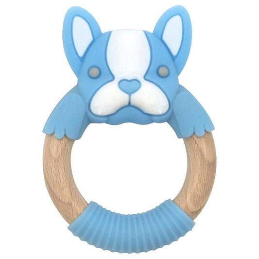 Babyworks Babies Babyworks - Bibibaby Teething Ring - Freddie Frenchy - Blue And White