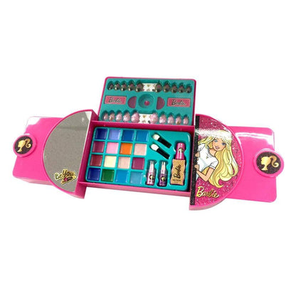 Barbie Toys Barbie 3 Decks Round Cosmetic Case