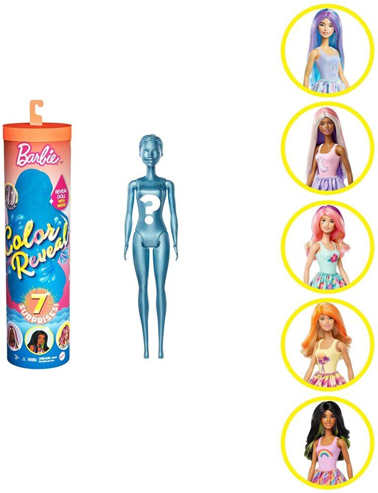 Barbie Toys Barbie Color Reveal Doll with 7 Surprises GTP42