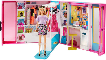 Barbie Toys Barbie Dream Closet with Blonde Barbie Doll & 25+ Pieces
