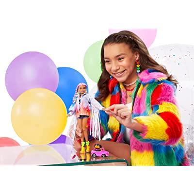 Barbie Toys Barbie Extra Doll with Long-Fringe Denim Jacket