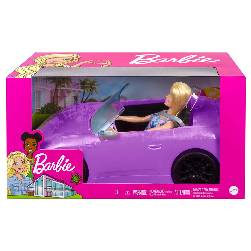 Barbie Toys Barbie Glam Convertible Car - Purple