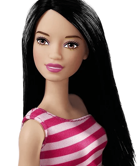 Barbie Toys Barbie Glitz Doll Pink Stripe Ruffle Dress