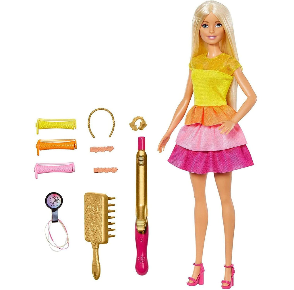 Barbie Toys Barbie Ultimate Curls Blonde Doll and Hairstyling Playset
