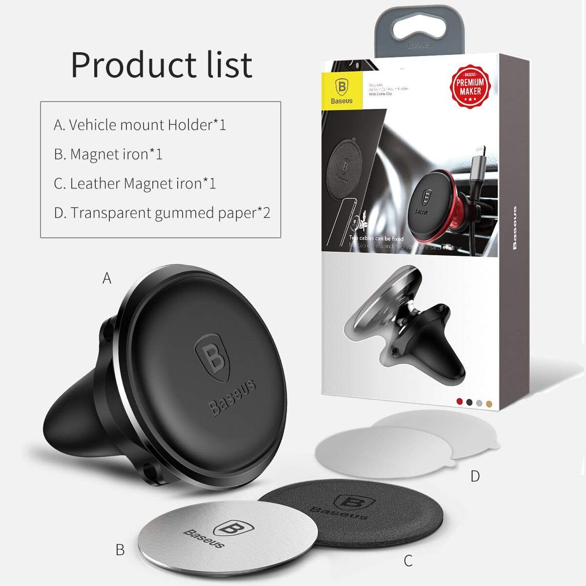 Baseus Mobile and Tablet Accessories Baseus Magnetic air Vent Car Mount holder