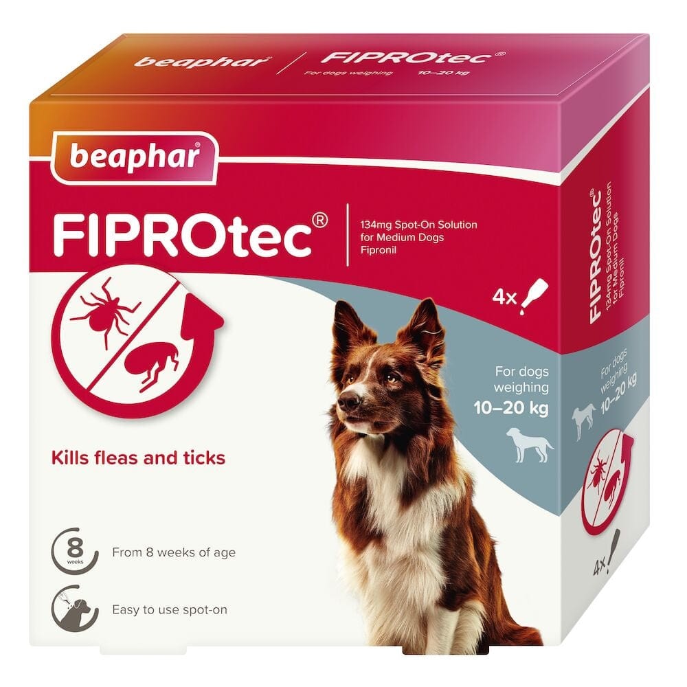 Beaphar Pet Supplies Beaphar Fiprotec for Medium Dog - 4 Pipettes