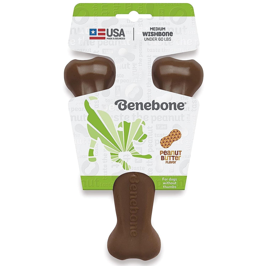 Benebone Pet Supplies Benebone Wishbone Peanut - Medium