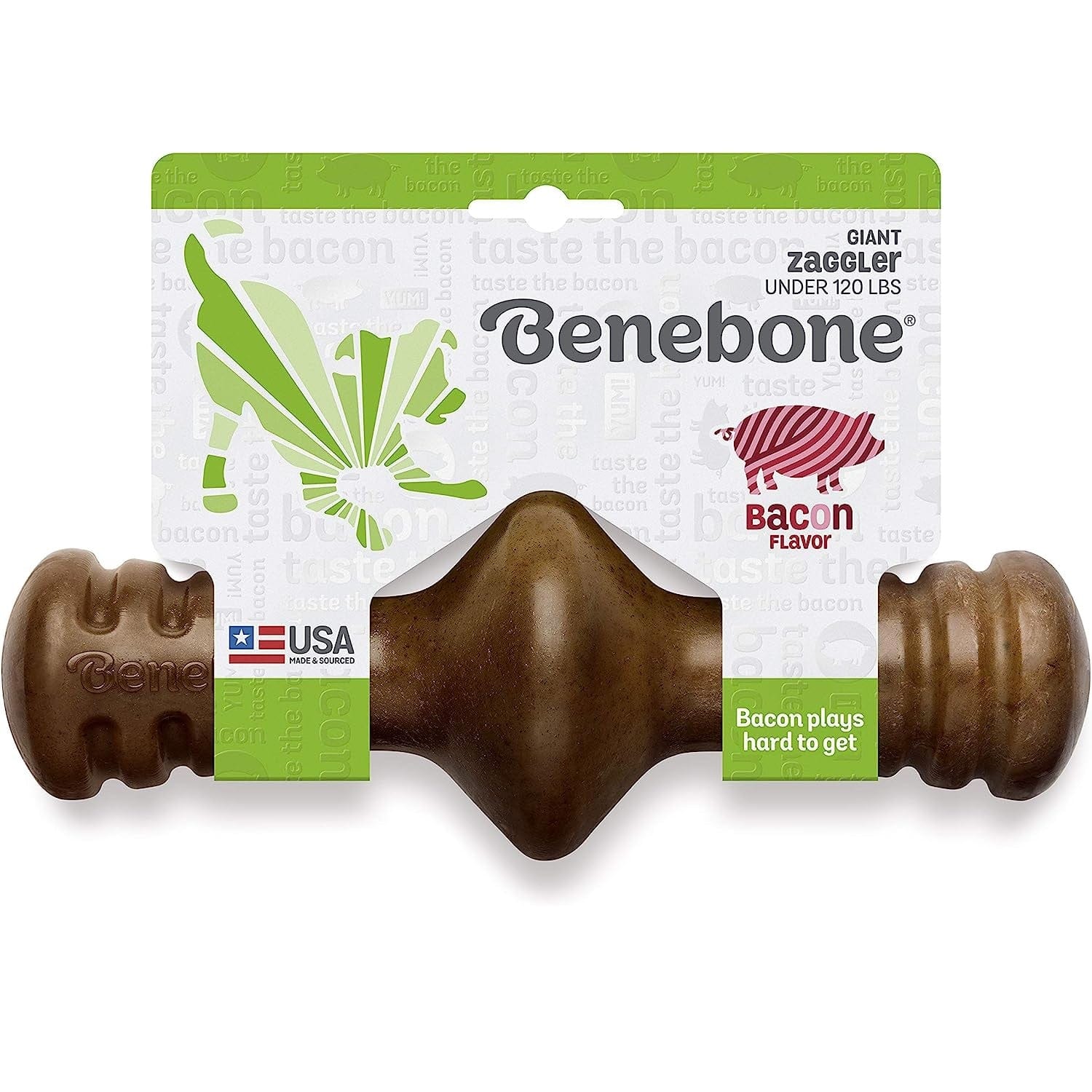 Benebone Pet Supplies Benebone Zaggler Bacon - Giant